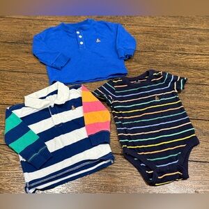 EUC Baby Gap Boy bodysuit, cotton long sleeve tee, and thermal long sleeve shirt